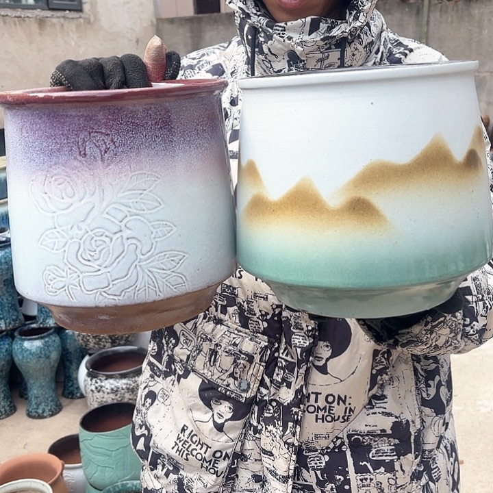 红陶孤品两个口径20*21