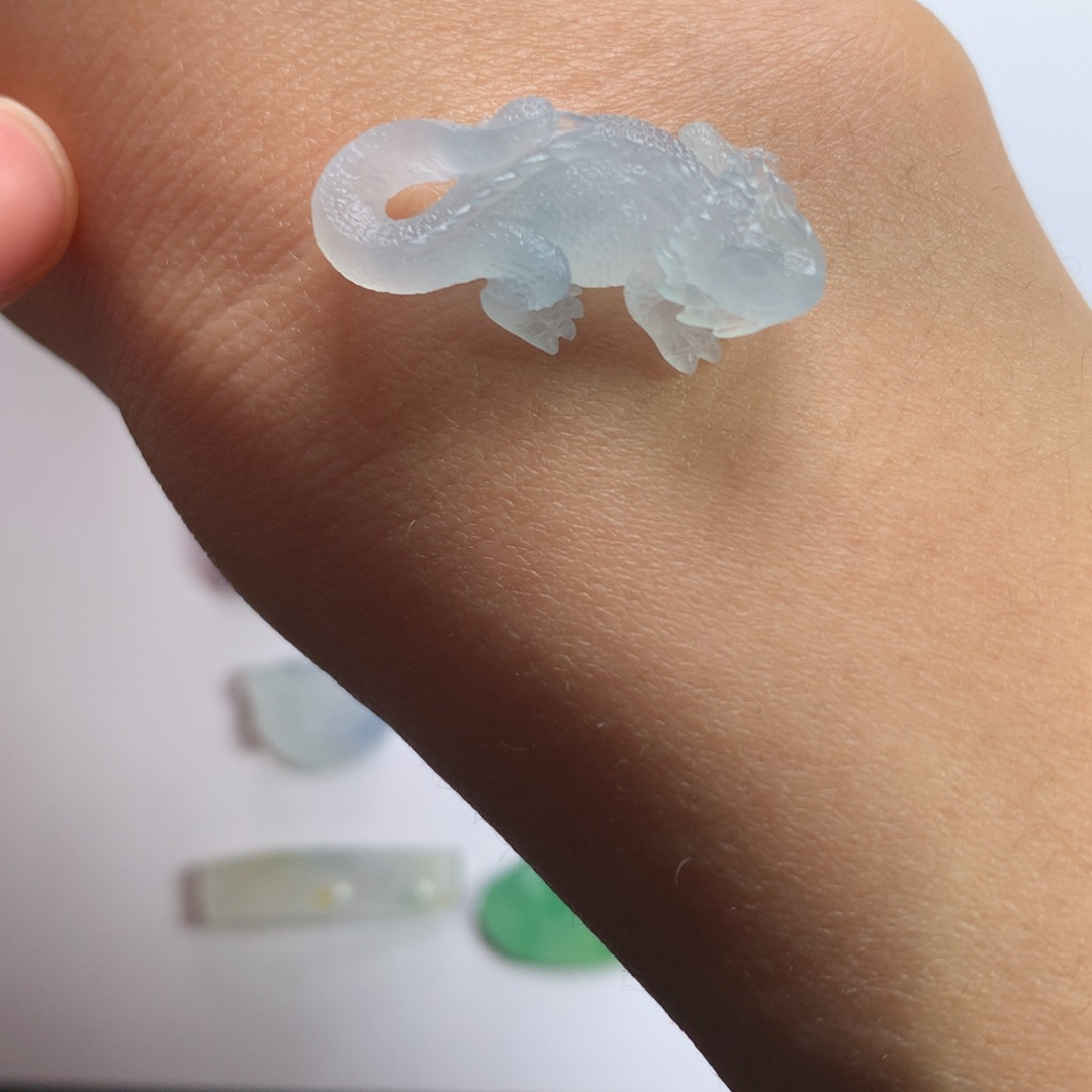 定制翡翠未镶嵌缅甸翡翠A货蜥蜴