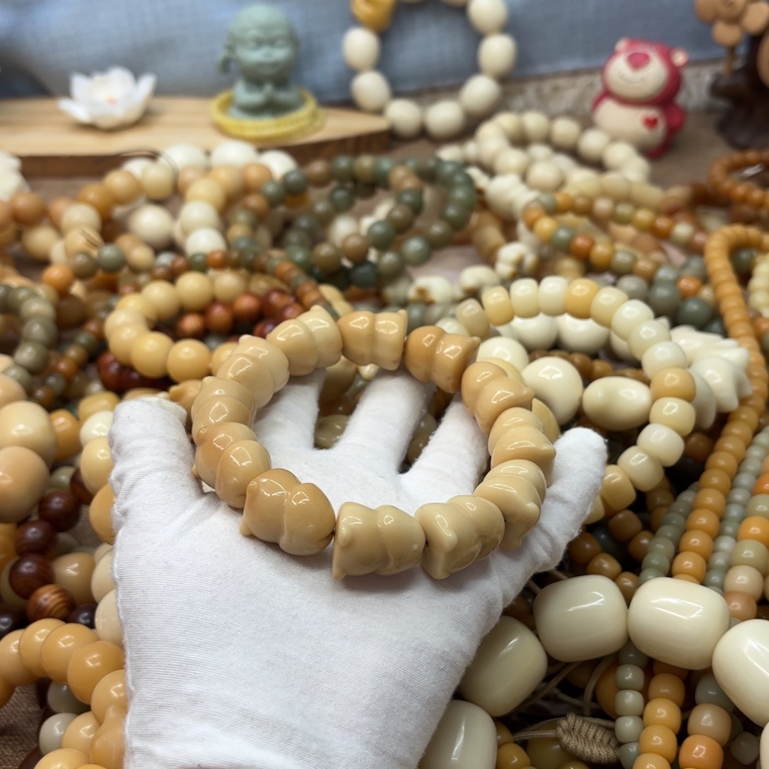 菩提根/象牙果吊坠22+机抛瑕疵牙果蘑菇059