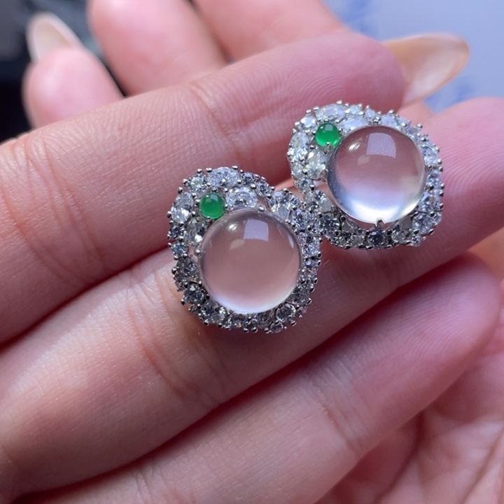 石英质玉银S925镶嵌颈饰