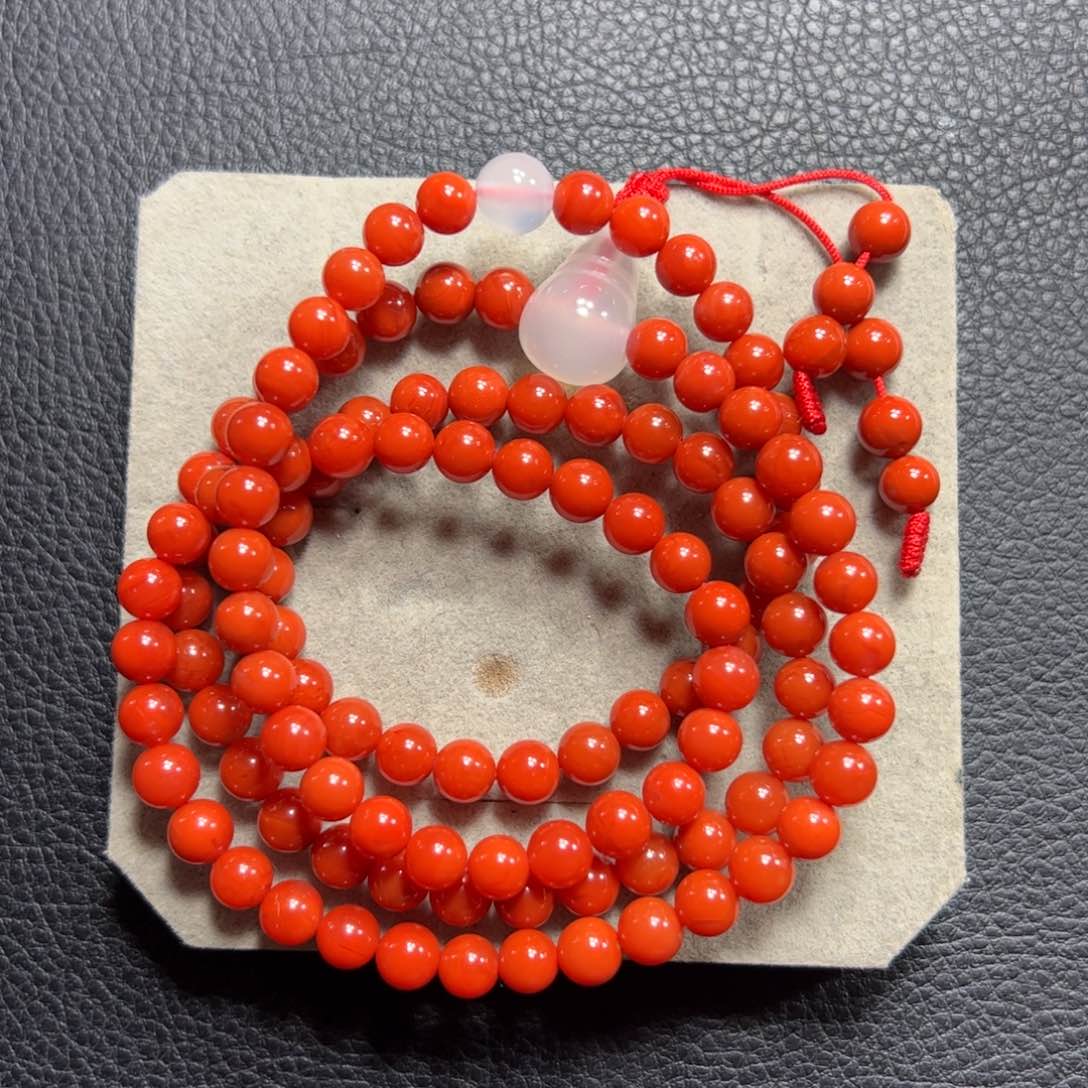 南红玛瑙6+108多圈未镶嵌