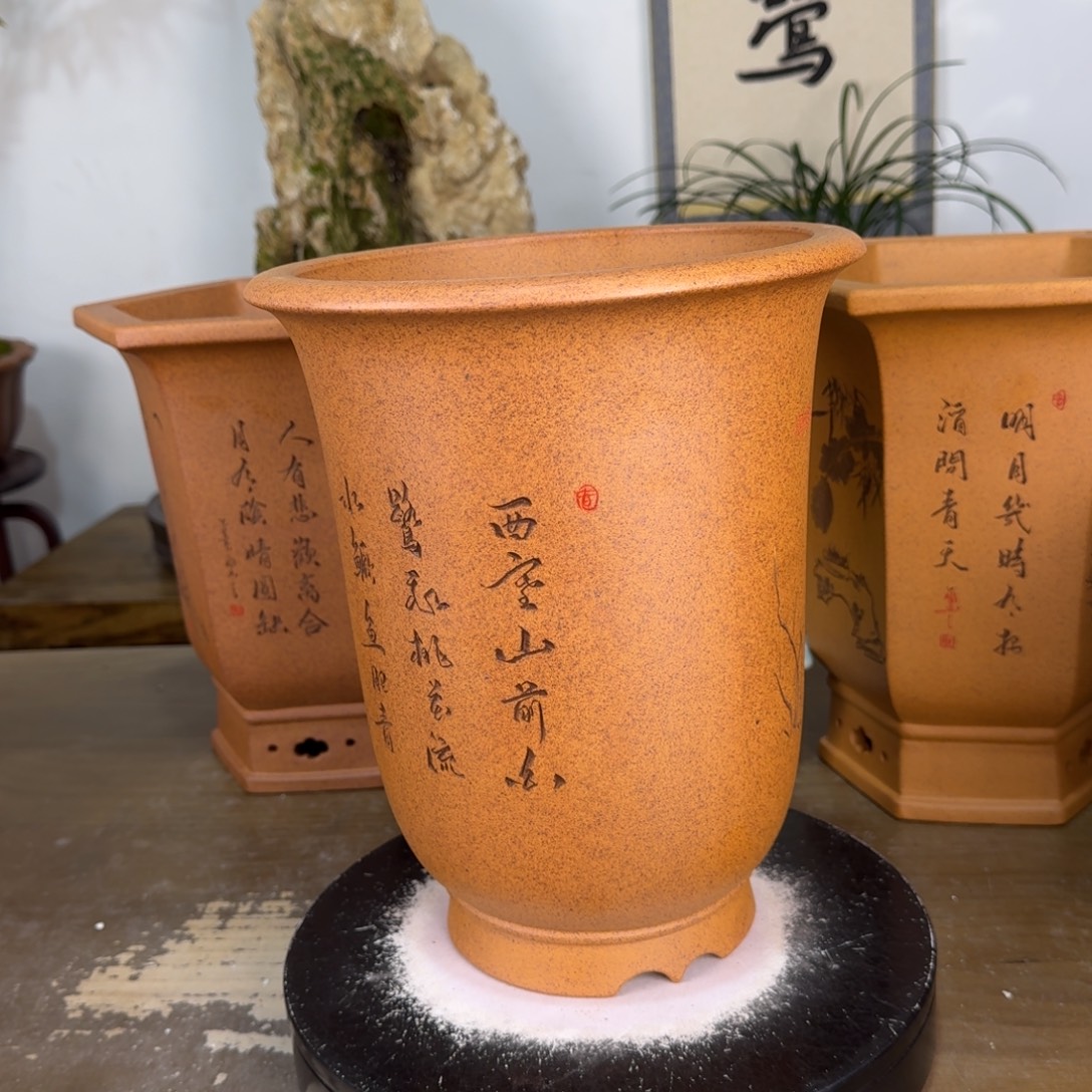 紫砂花盆紫砂花盆19-25.5