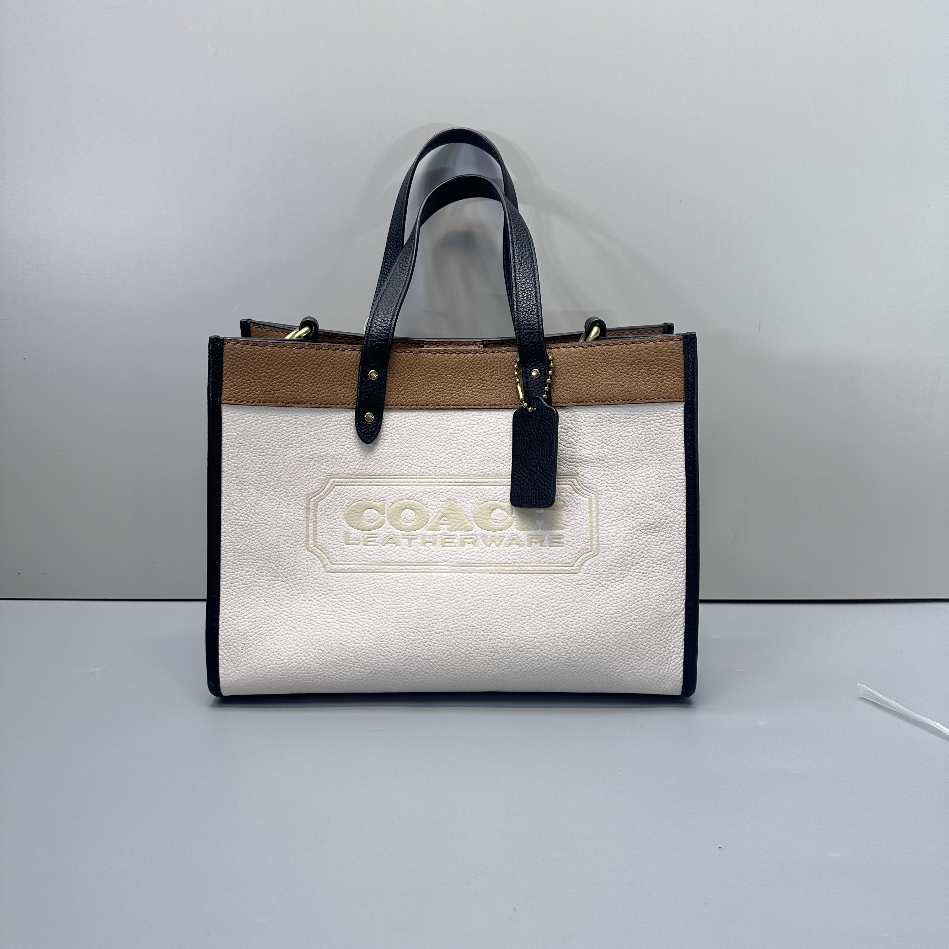 95新 COACH/蔻驰 field30黑白棕横版方托30x22x14cmL121860