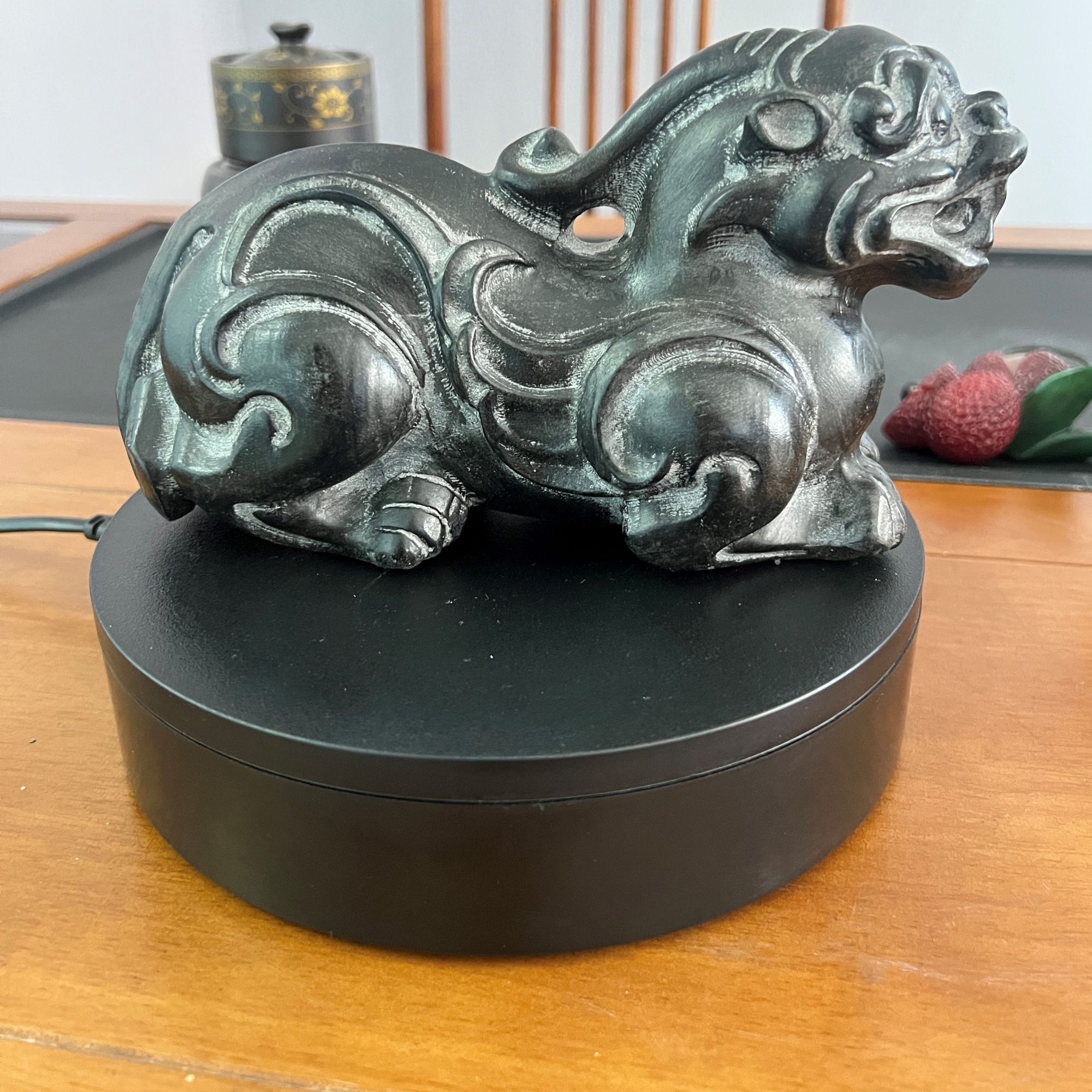 山西青石桌面摆件貔貅（20厘米）