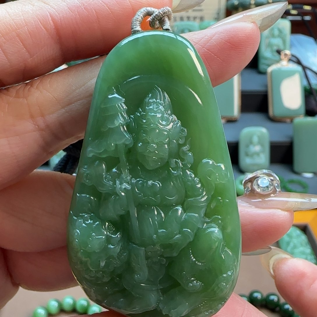 和田玉（碧玉）吊坠(不含链)未镶嵌