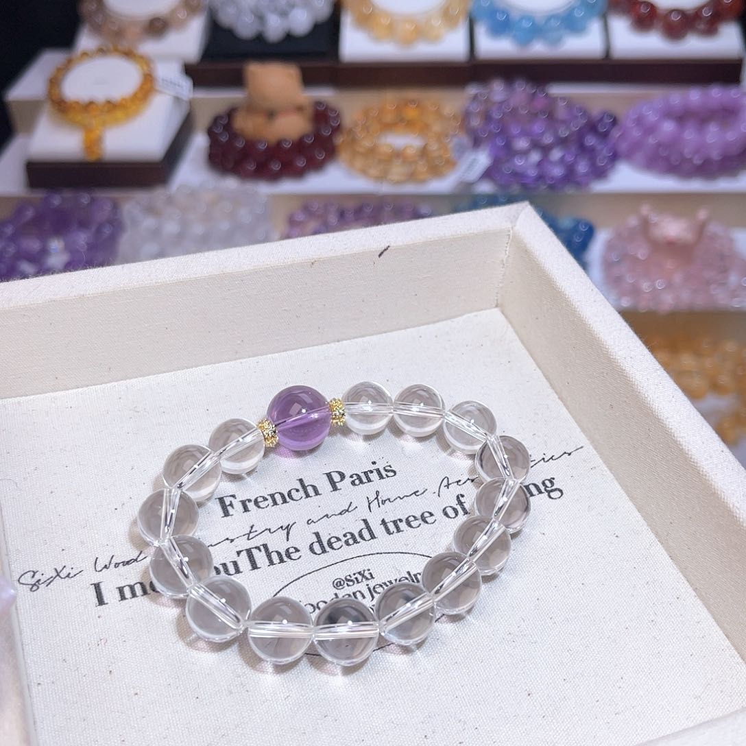 水晶手串未镶嵌萱天然水晶11mm