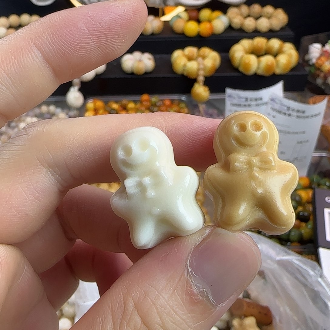 菩提根/象牙果手串双面姜饼人10颗
