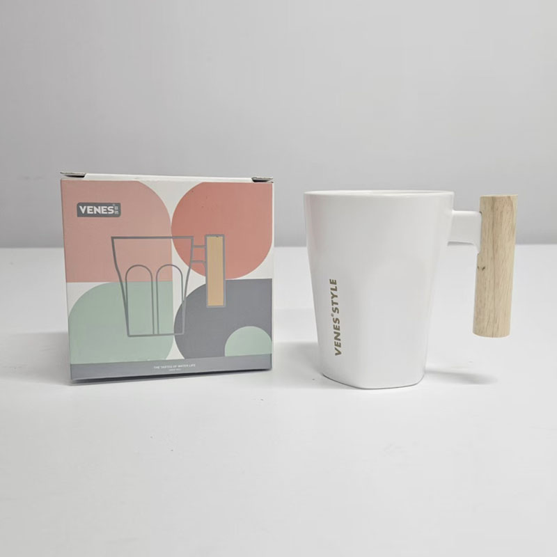 【380ml】摩瑟DP【木柄陶瓷马克杯】HAZC花瓶摆件玻璃陶瓷花盆