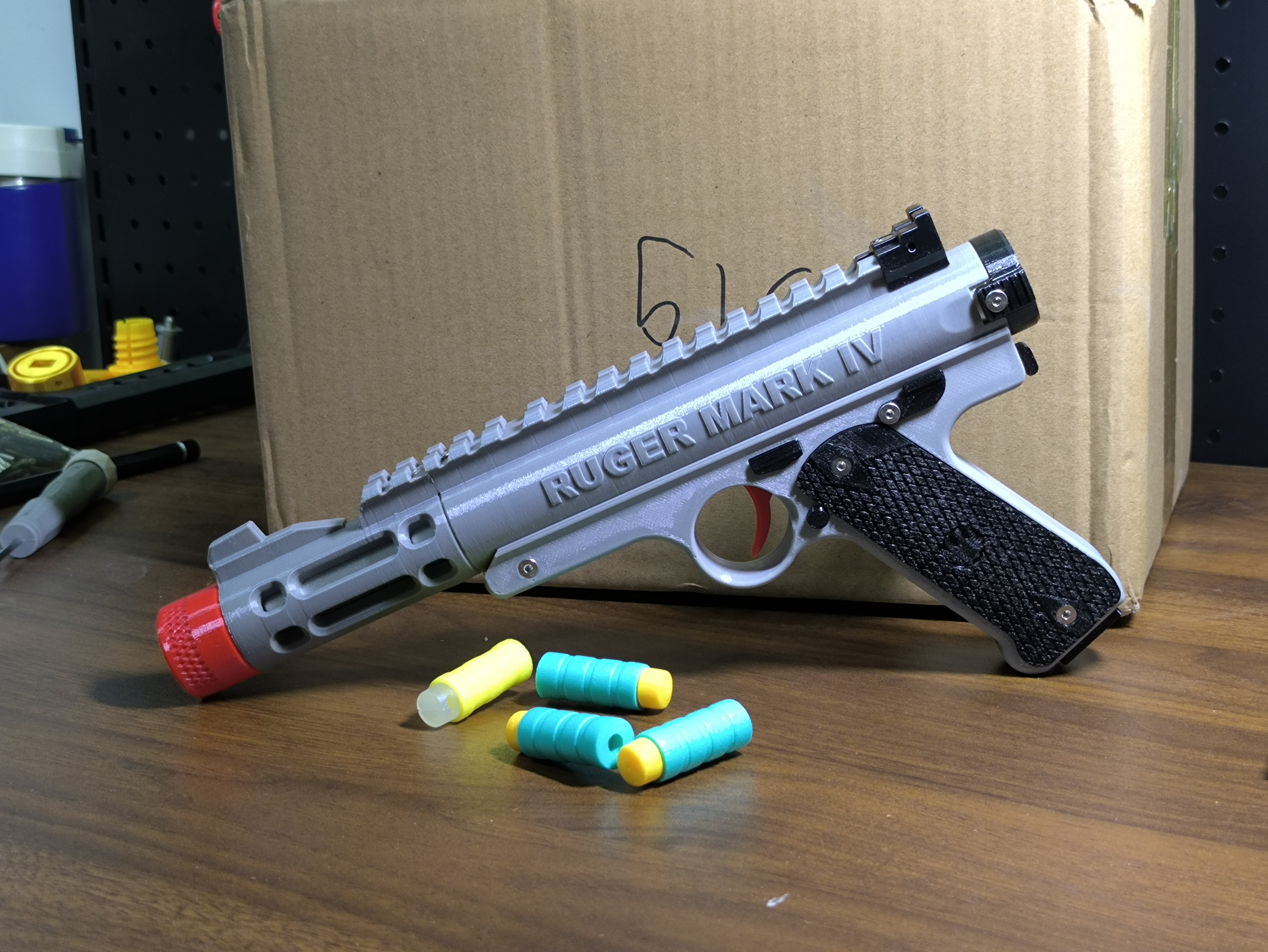 格洛克海绵软弹发射器3D打印手工DIY户外玩耍男孩玩具模型