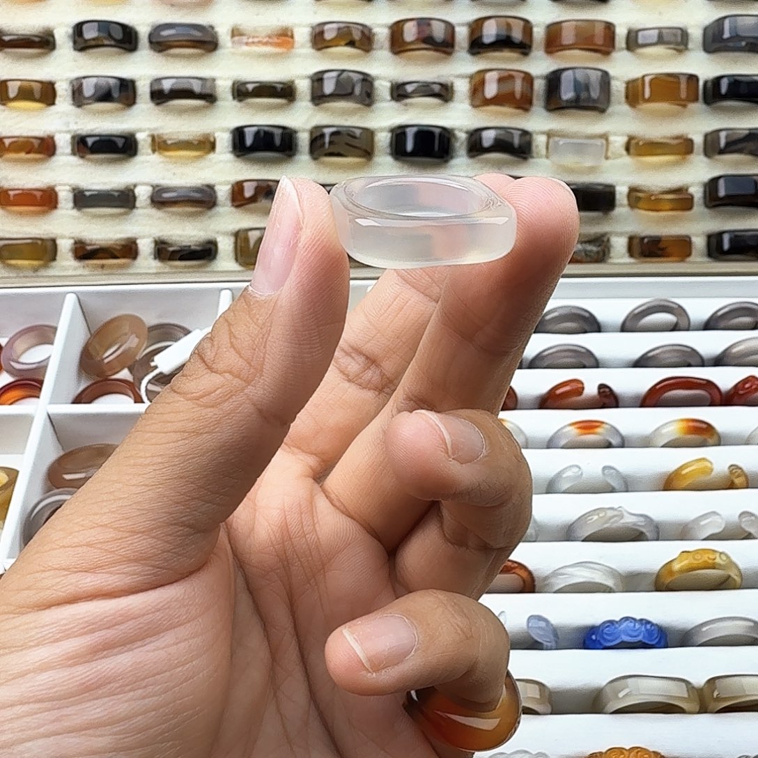 玛瑙/玉髓戒指未镶嵌15圈福利