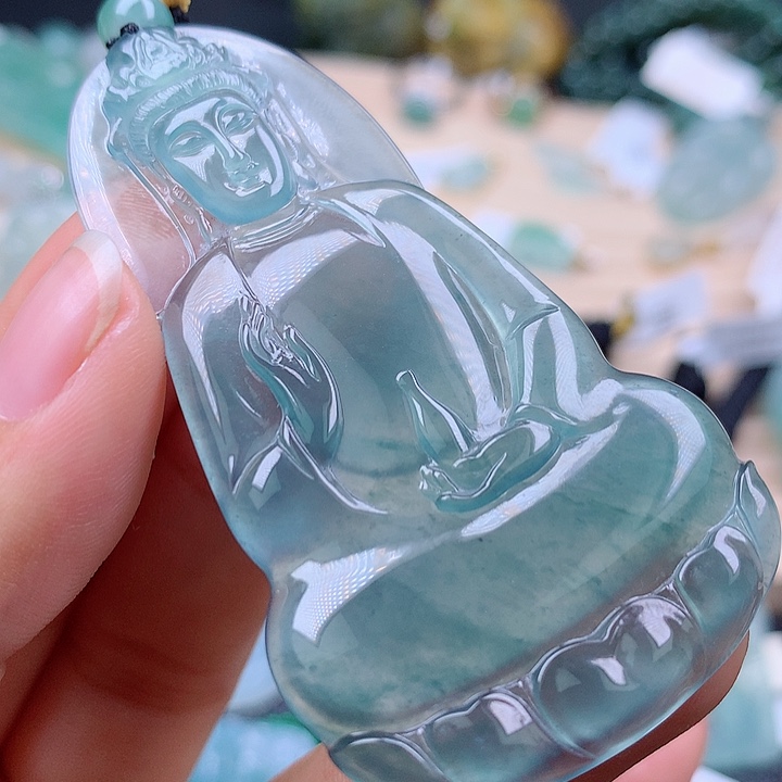 【闪购商品】翡翠颈饰未镶嵌鑫**司翡翠吊坠