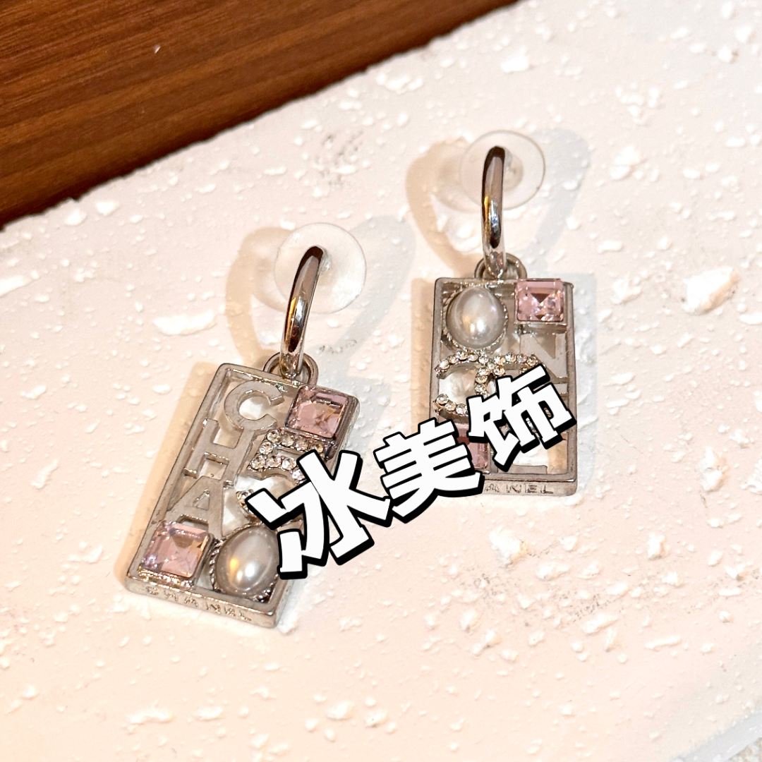 铜合金锆石耳饰 小众设计耳饰-607