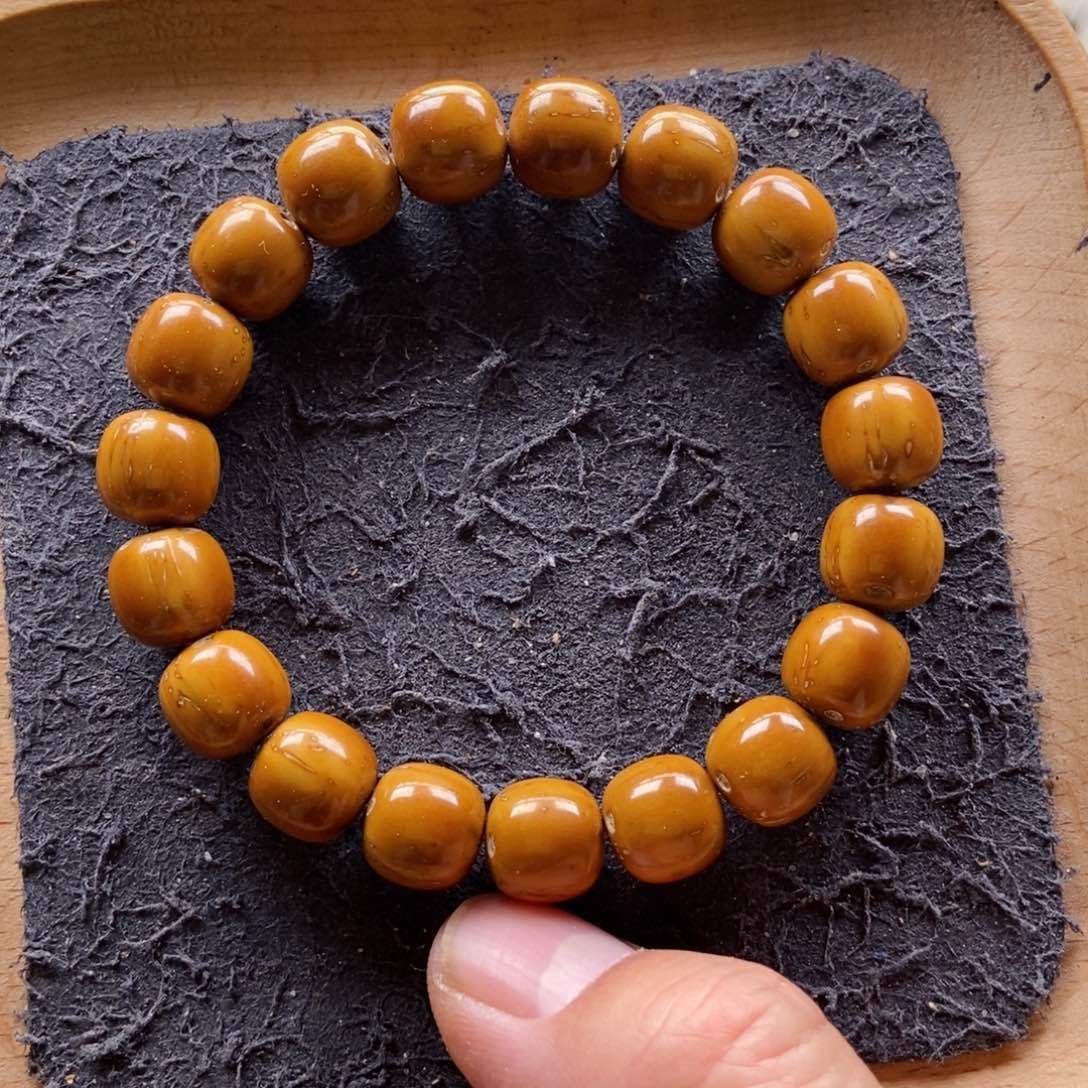 紫金鼠手串11mm近实心黄金甲