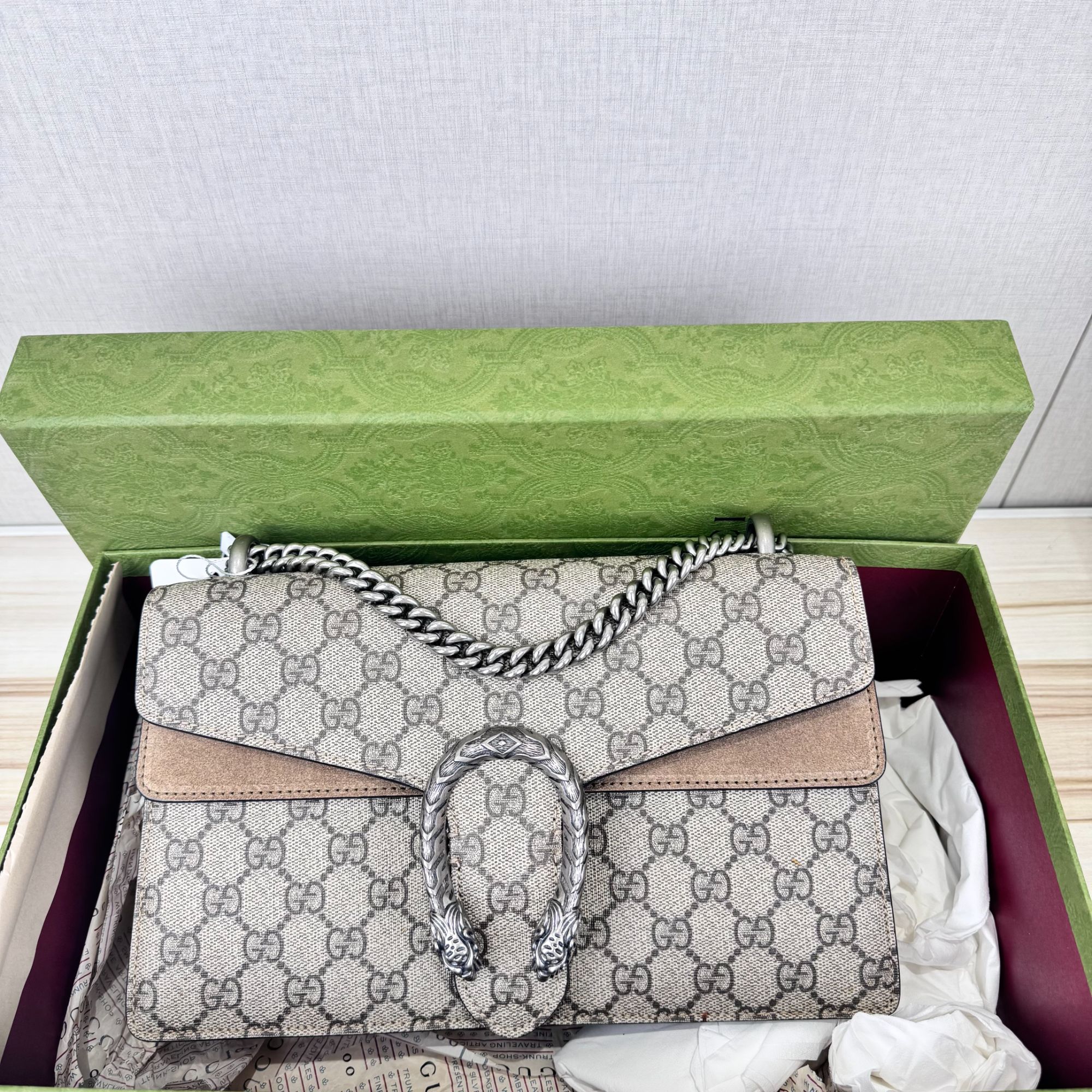 95新 GUCCI/古驰 玺越奢品  Gucci老花酒神中号 DT1082