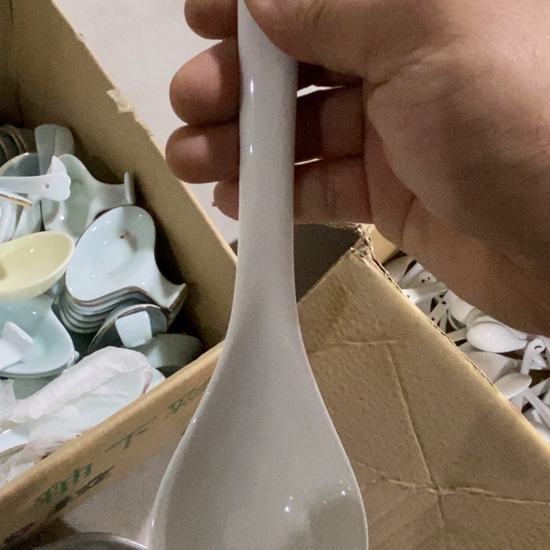 瓷景德镇陶瓷白色大勺子1个