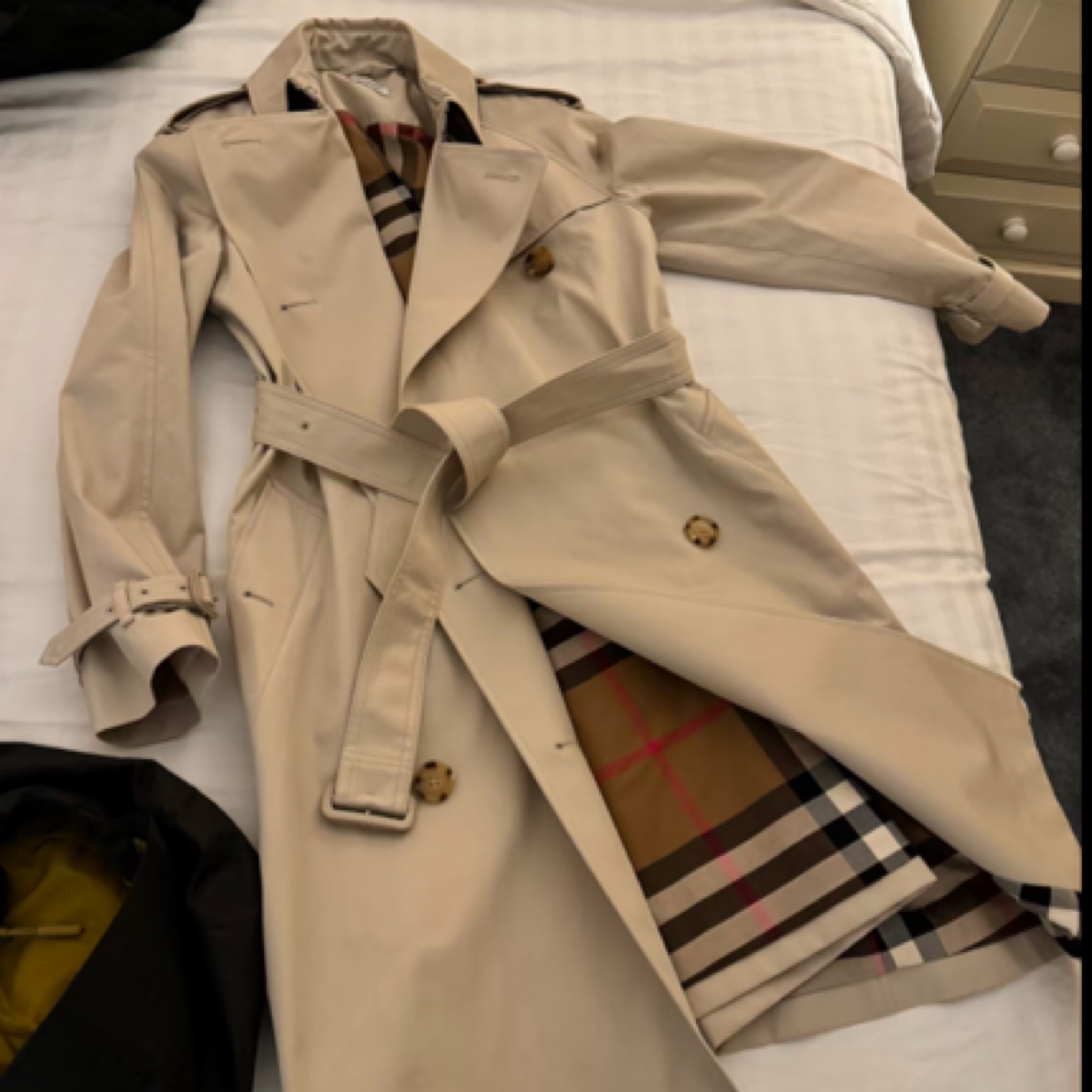 99新 BURBERRY/博柏利 巴宝莉米色风衣175 25030010-01