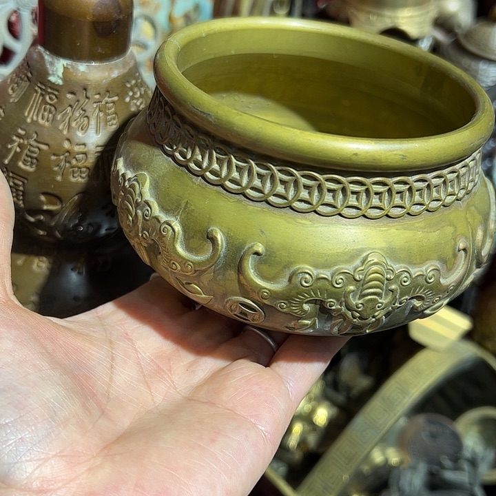 ?***?微瑕疵黄铜摆件工艺品