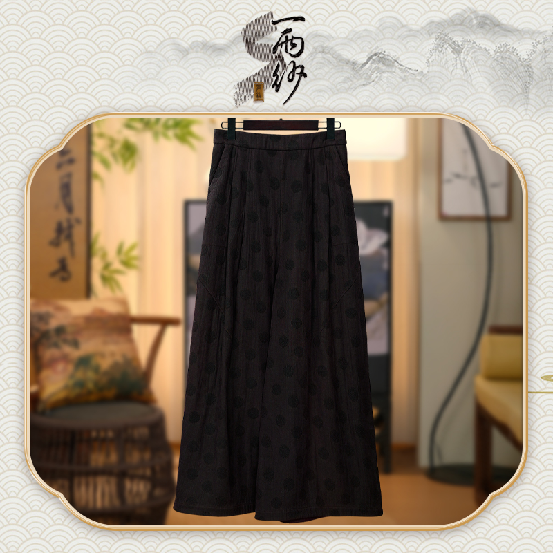 【素颜有诗•双面罗神裤】258206桑蚕丝柞蚕丝香云纱裤子新中式80