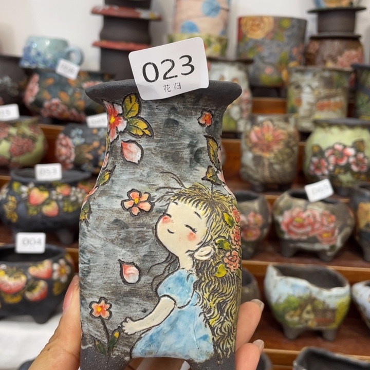 复古火烧多肉盆上新（依依）