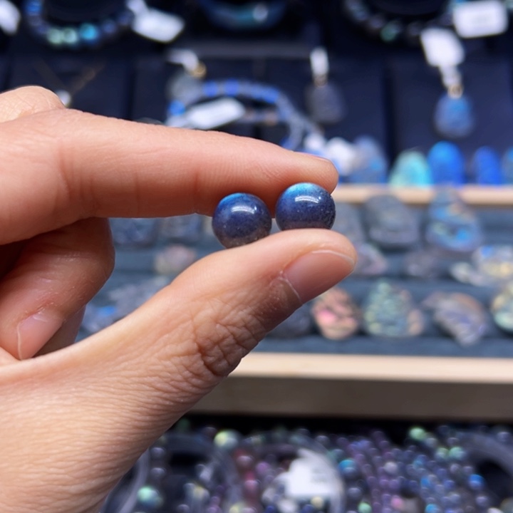 拉长石裸石未镶嵌如*打通孔