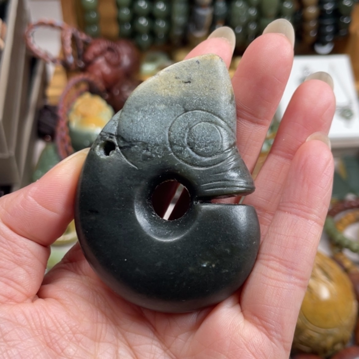 【闪购商品】岫岩河磨玉（透闪石质玉）手把件未镶嵌