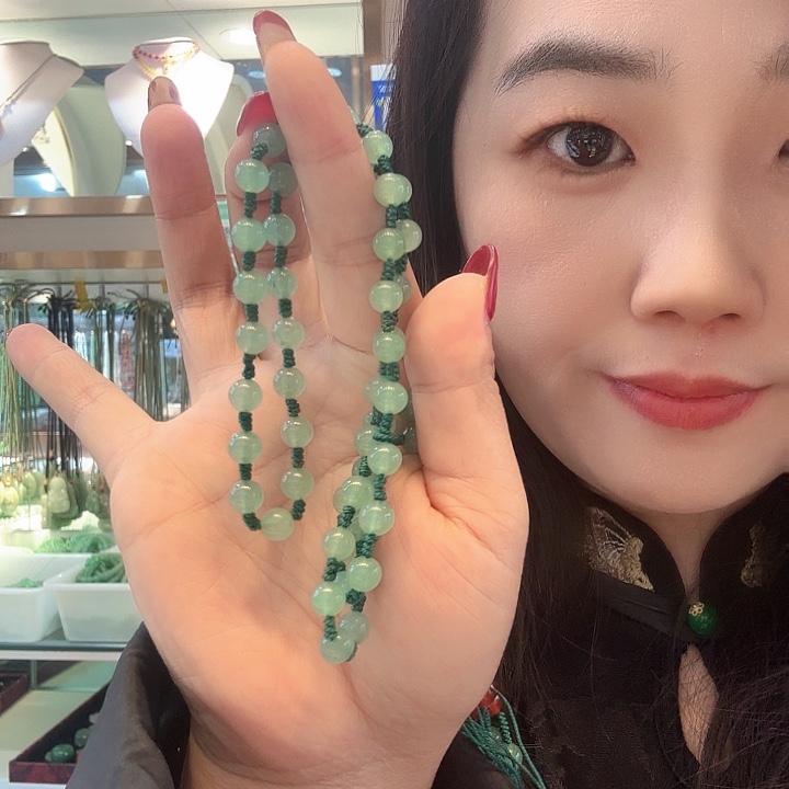 东陵石合金颈饰毛衣链