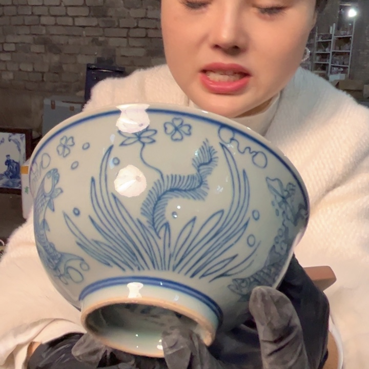 摆件陶景德镇高温瓷5寸碗