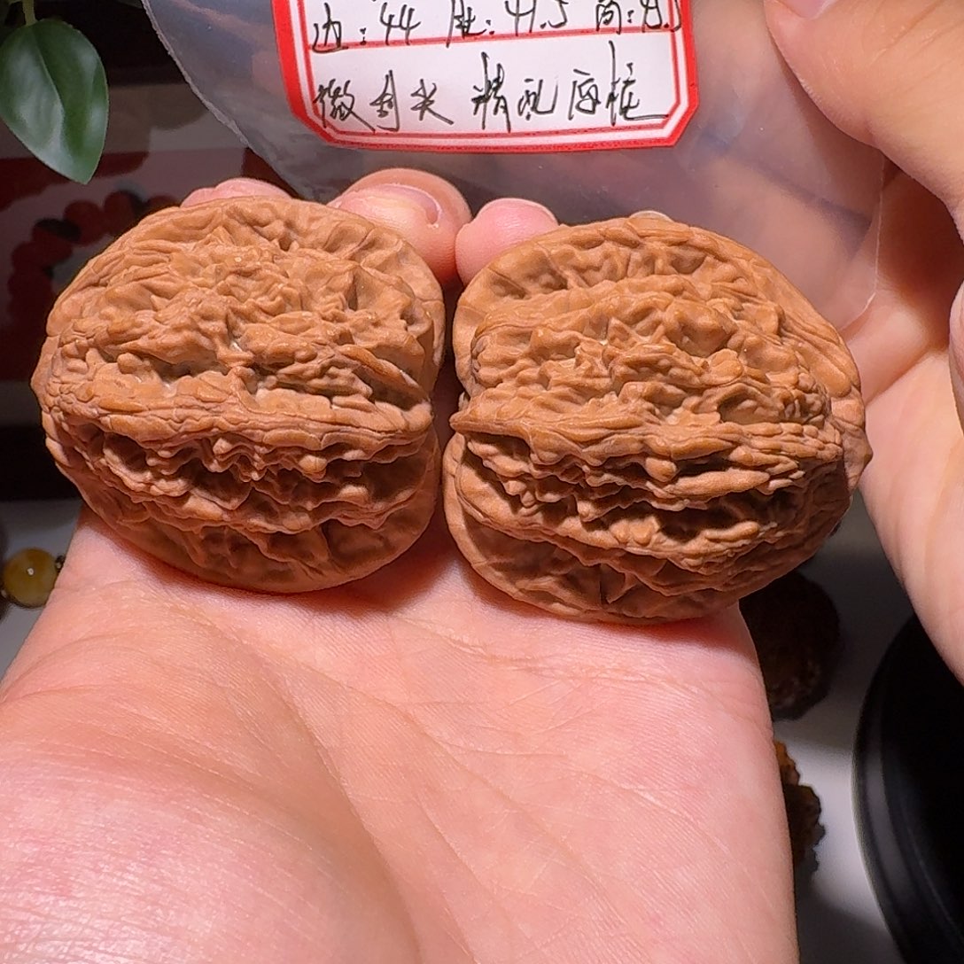 吊坠文玩核桃44原桩麦穗虎头（2003年嫁接）