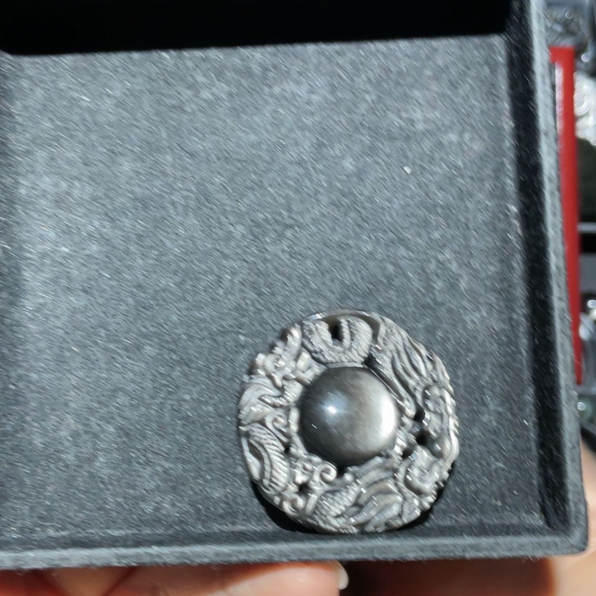 【闪购商品】未镶嵌黑曜岩吊坠(不含链)郝*趣