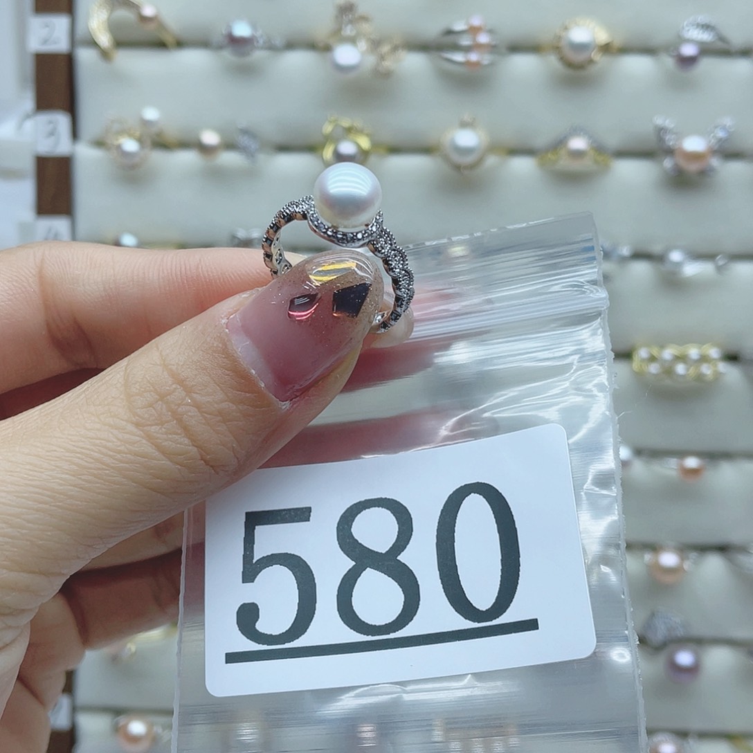 淡水珍珠珠宝奇石银S925镶嵌580