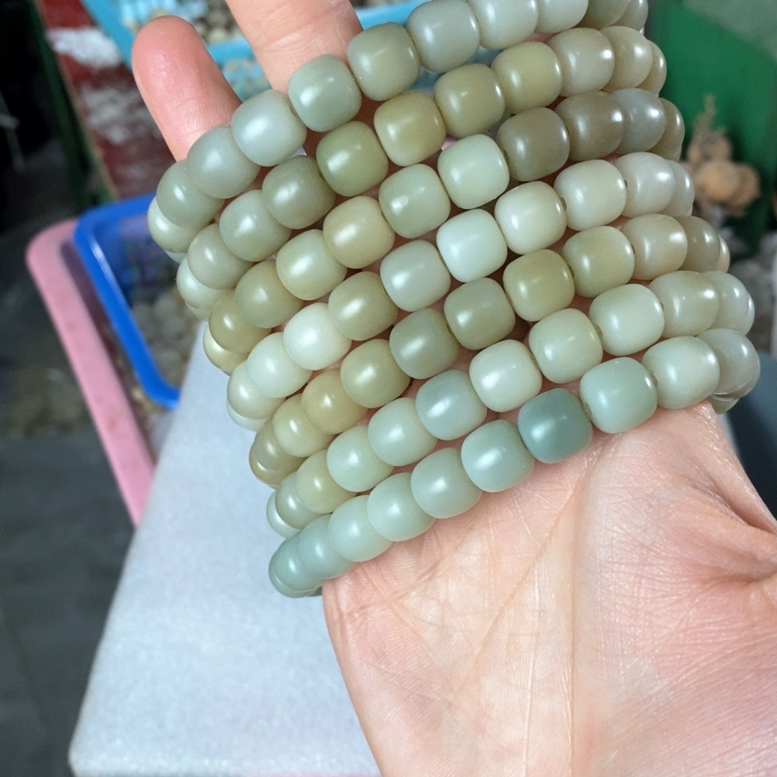 菩提根/象牙果吊坠10 9绿色单圈