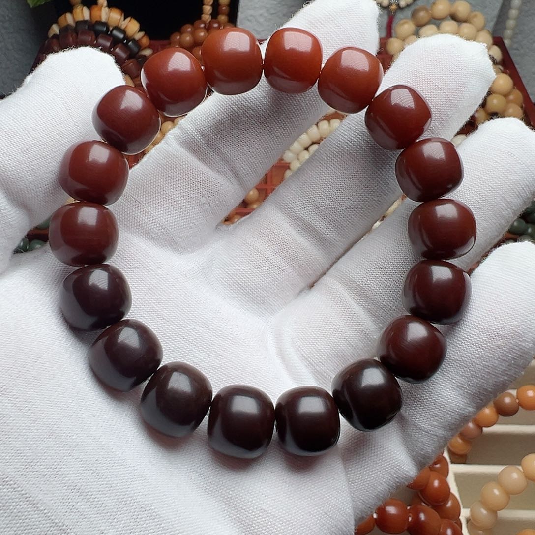 菩提根/象牙果手串卡13【风化老料】干磨S12