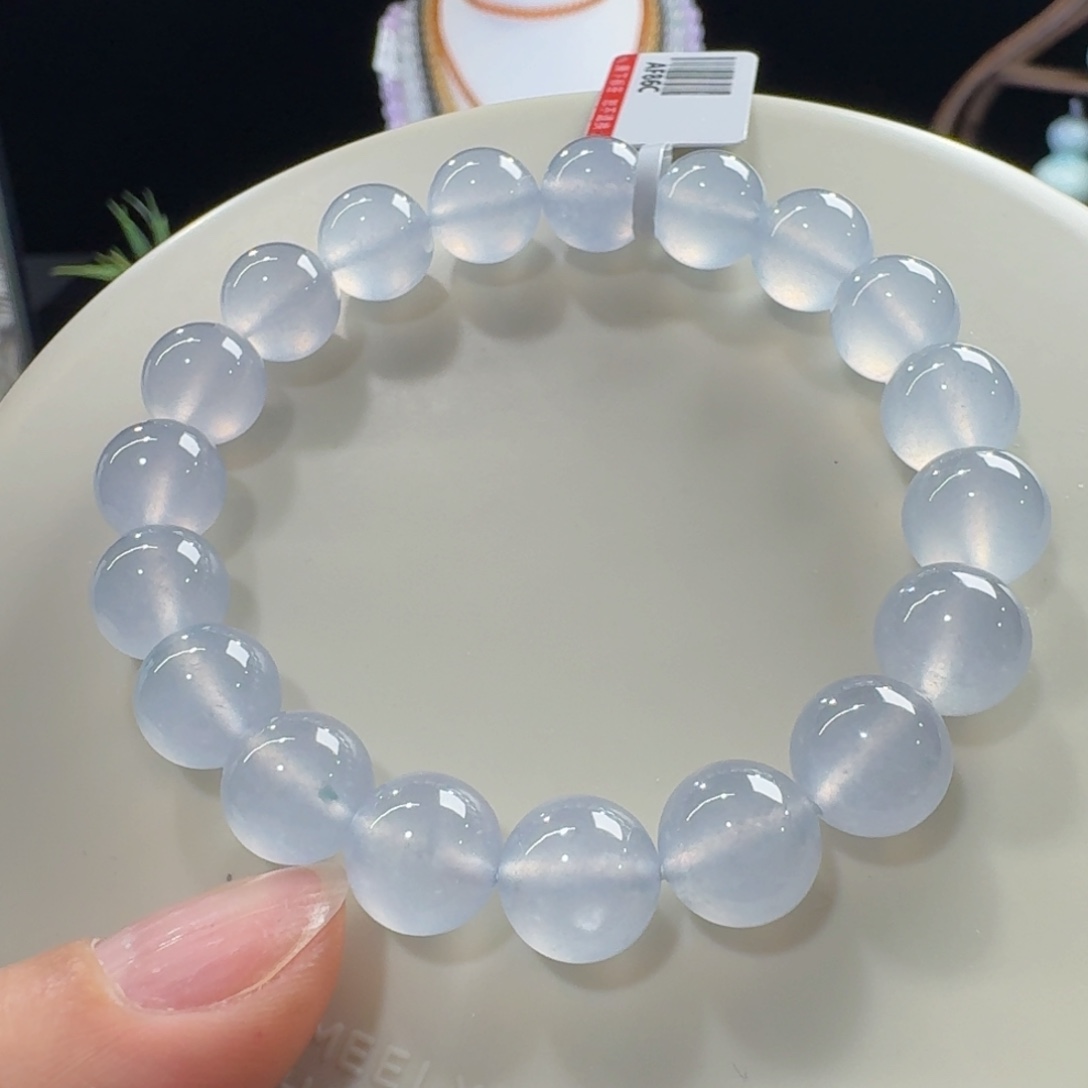 未镶嵌手链翡翠高冰梦幻蓝紫单圈10mm