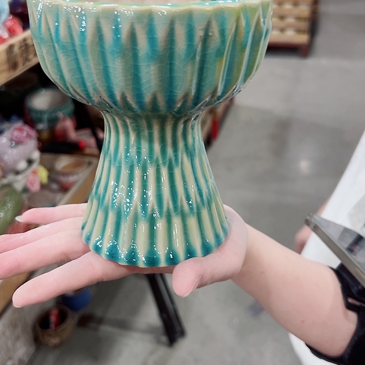 有孔.凑满10元发货多肉陶瓷花盆！