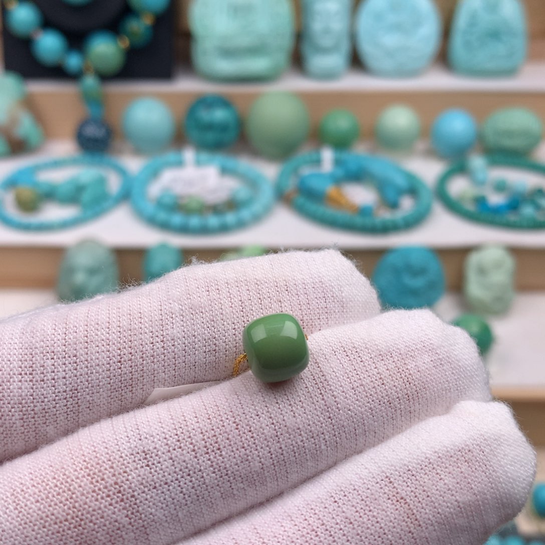 未镶嵌绿松石珠宝奇石卡8.5