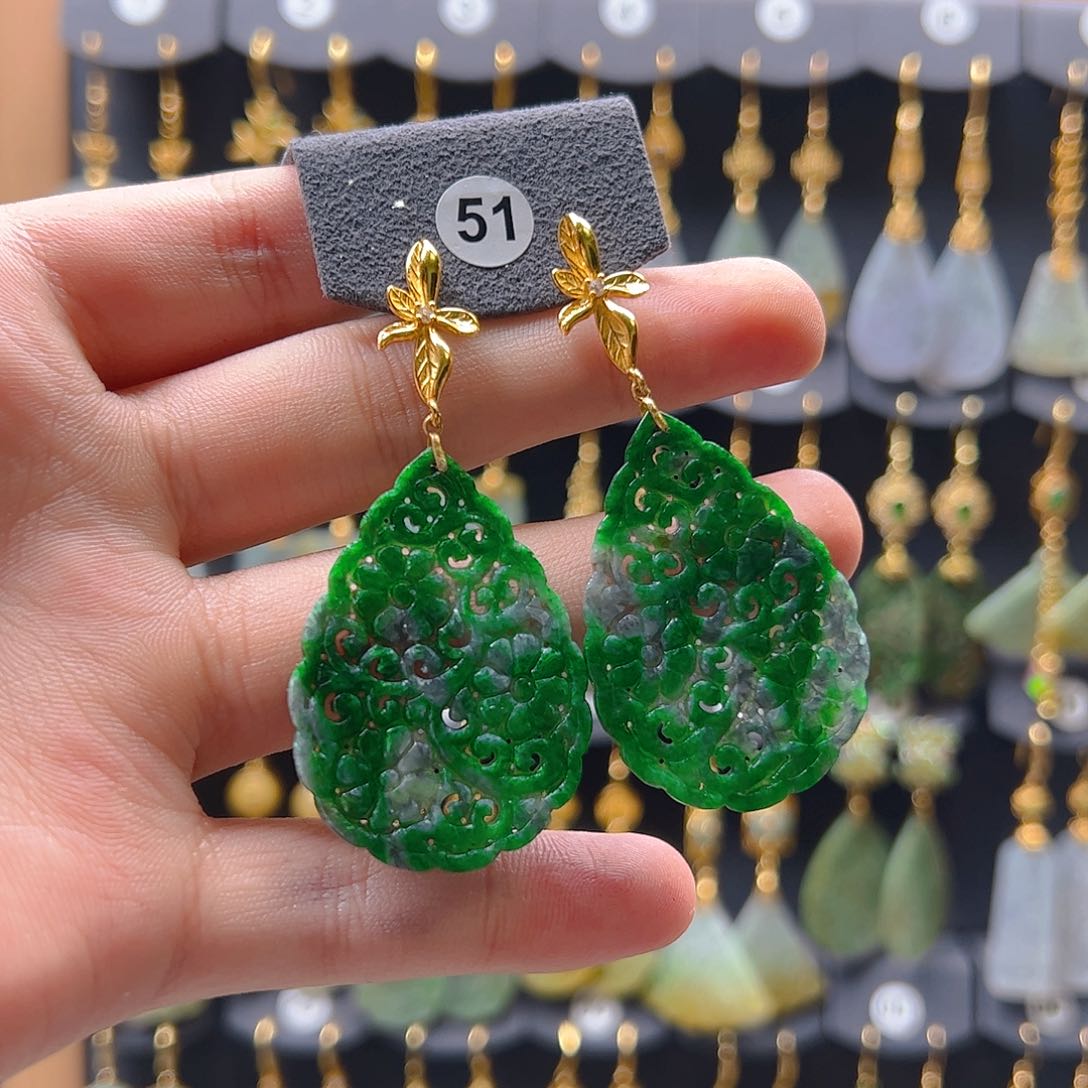 未镶嵌翡翠耳饰翡翠