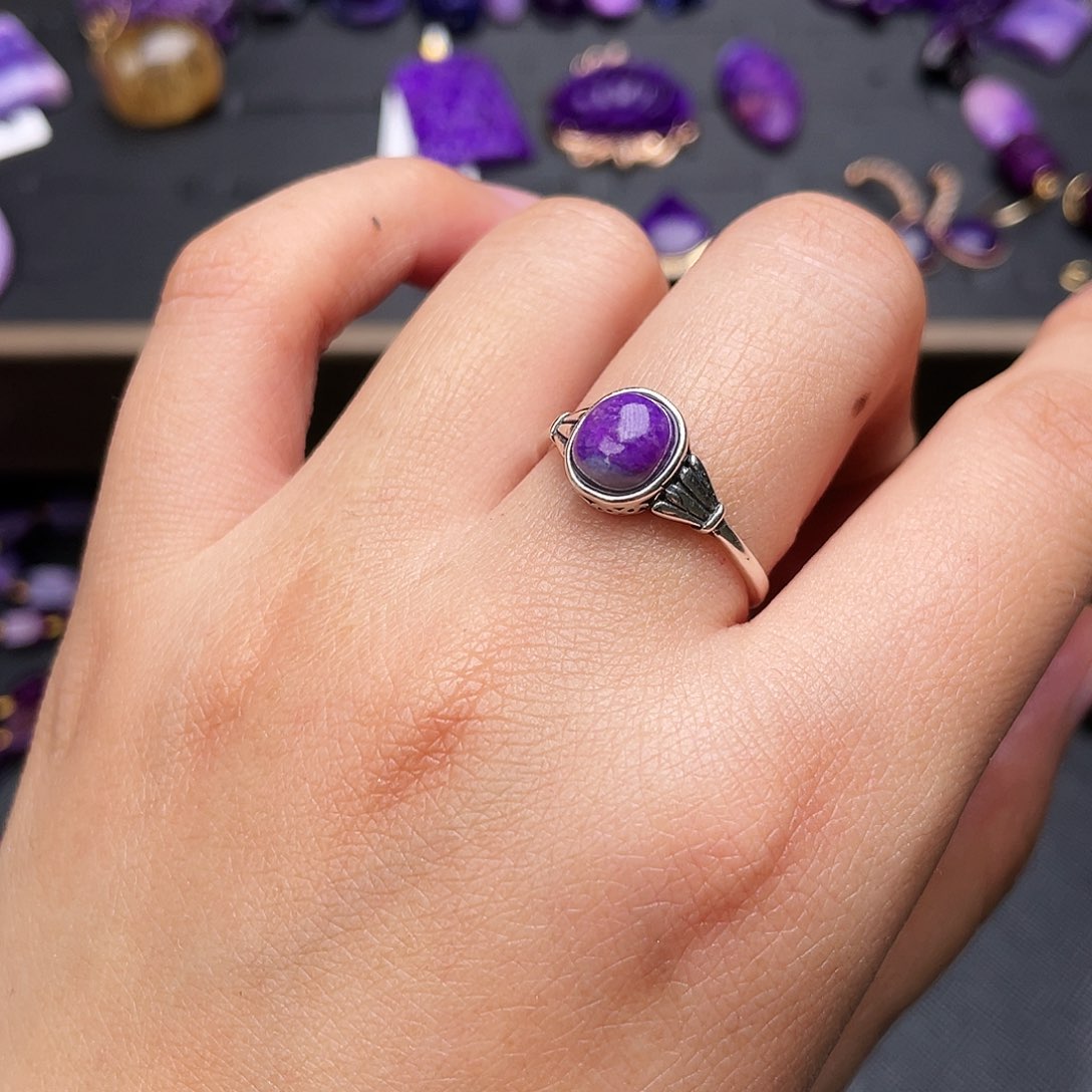 苏纪石（舒俱来）戒指银S925镶嵌