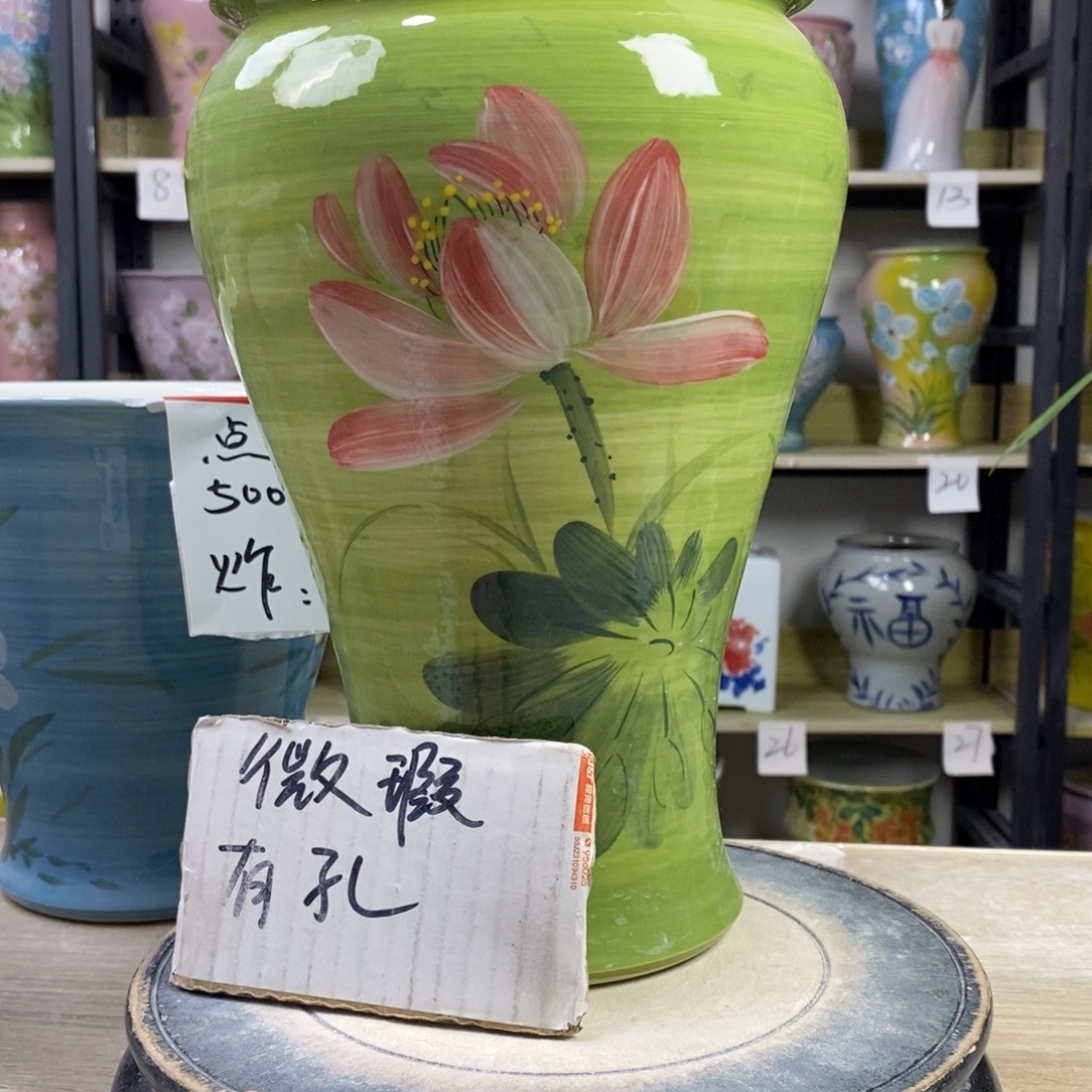 景德镇手工手绘陶瓷花盆