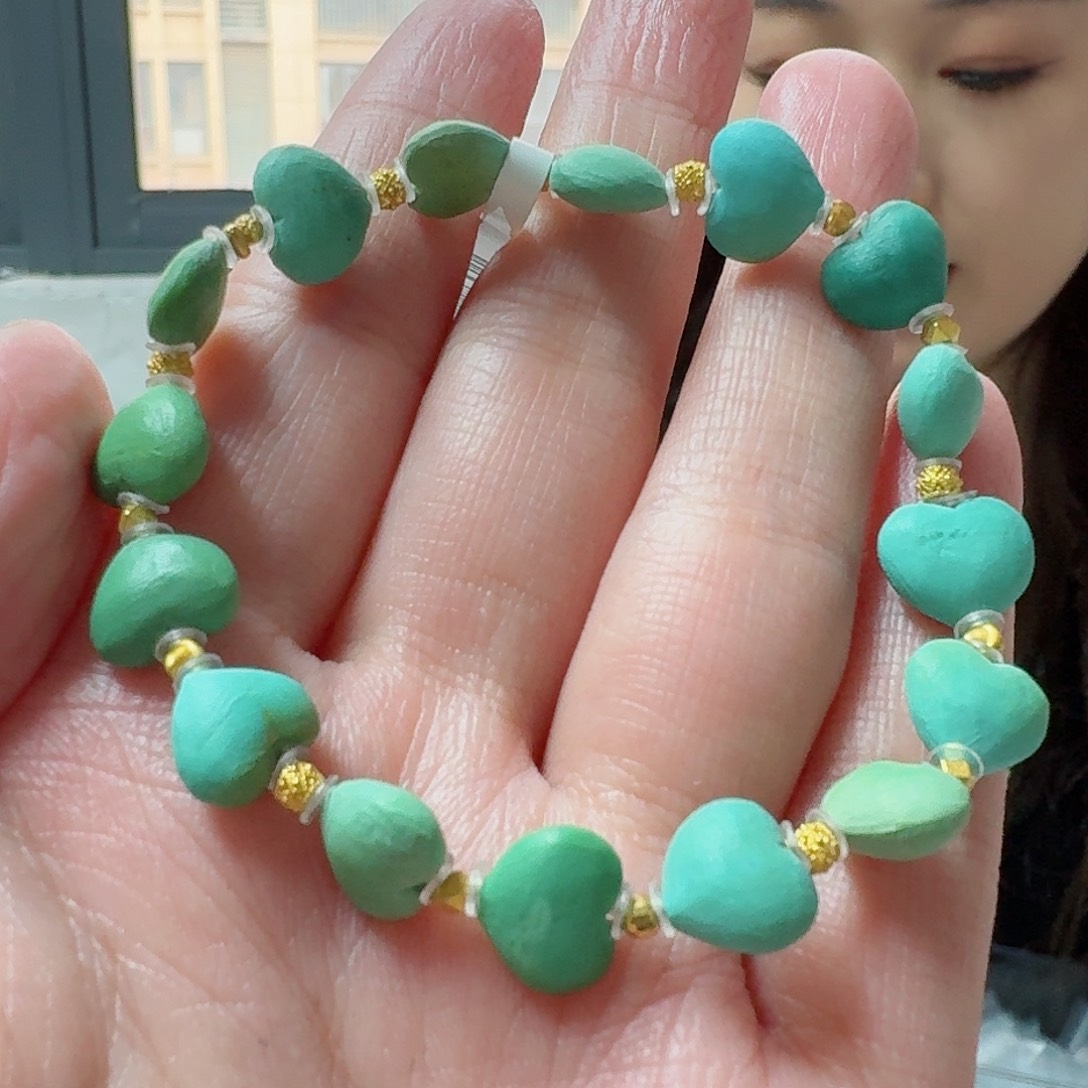 绿松石珠宝奇石18K金镶嵌