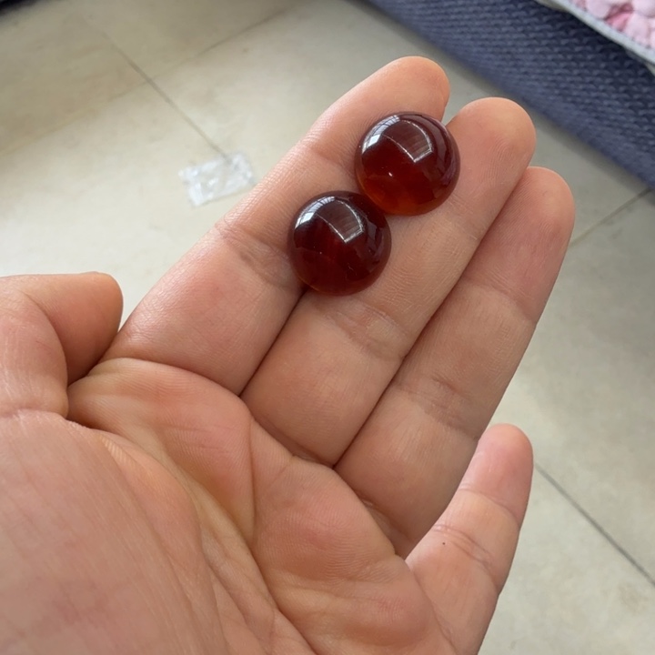 春***秋琥珀未镶嵌手镯耳钉