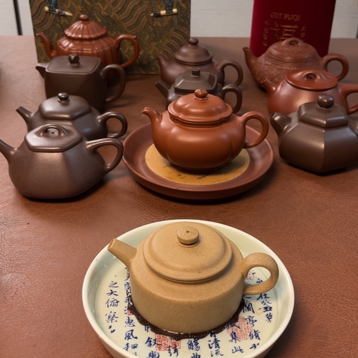 紫砂茶壶德钟本绿不纯半手壶