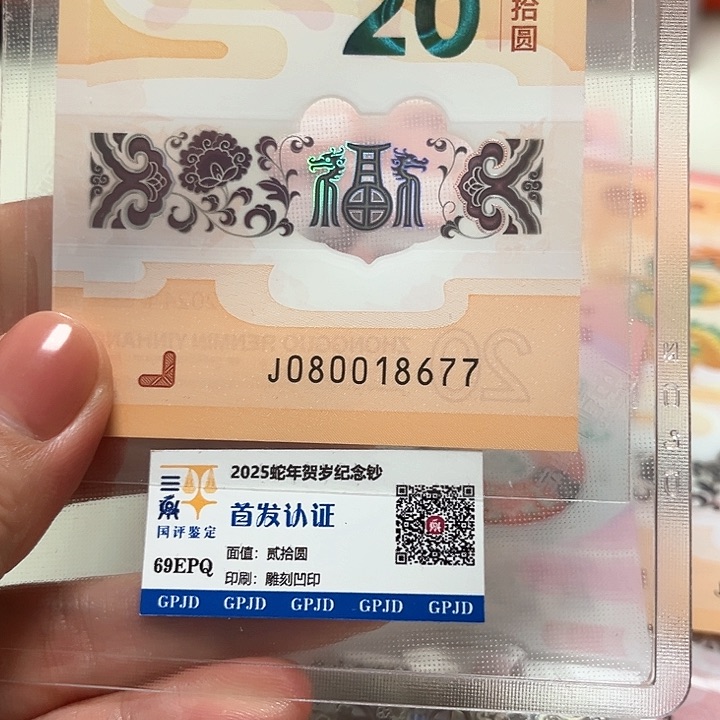 塑料龙年生肖纪念钞18677