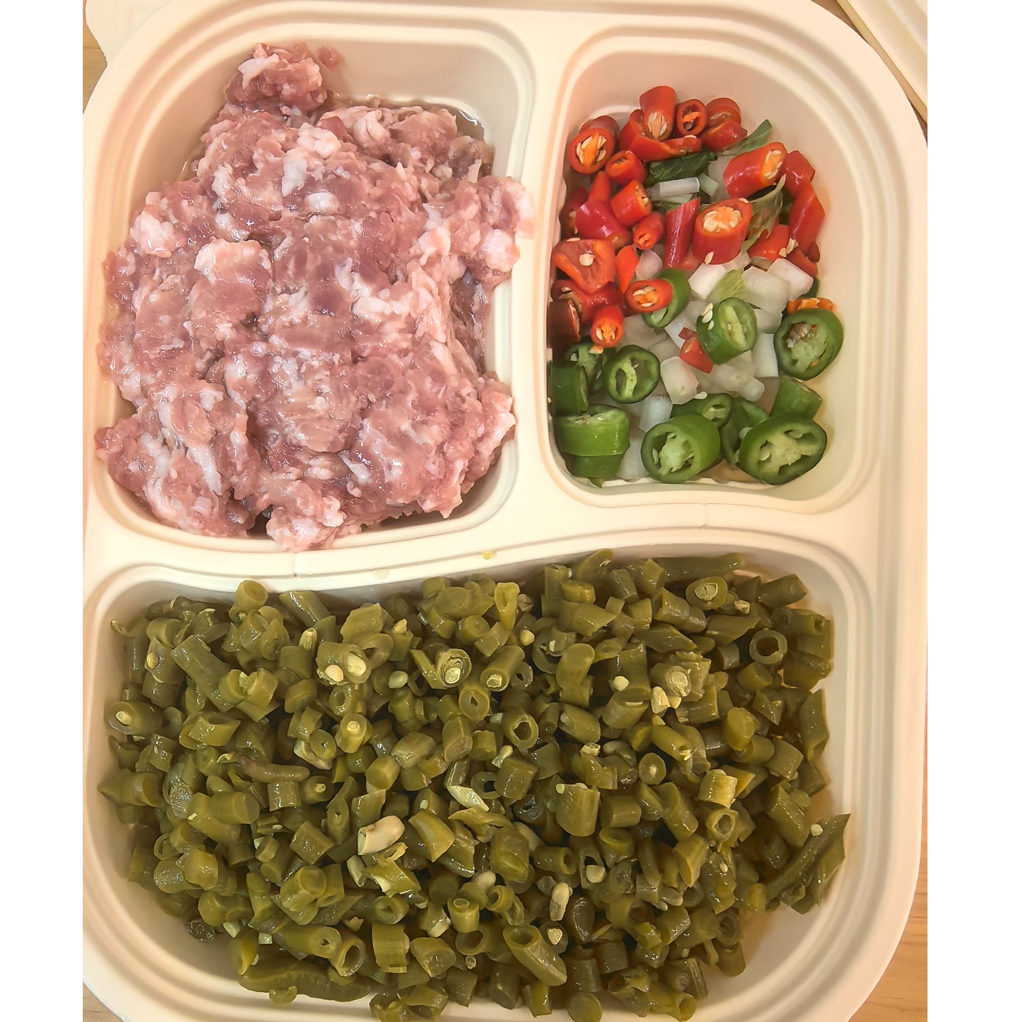 烂肉豇豆（鲜瘦肉约260g）