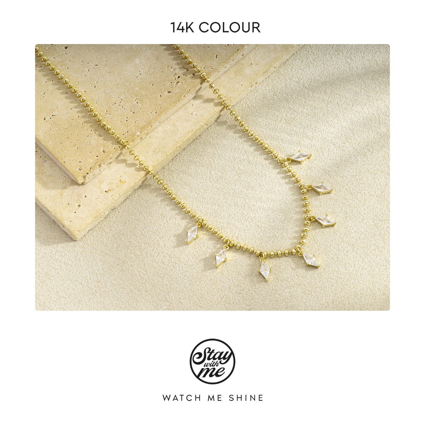 STAY WITH ME 铜合金项链 小众设计n1487项链