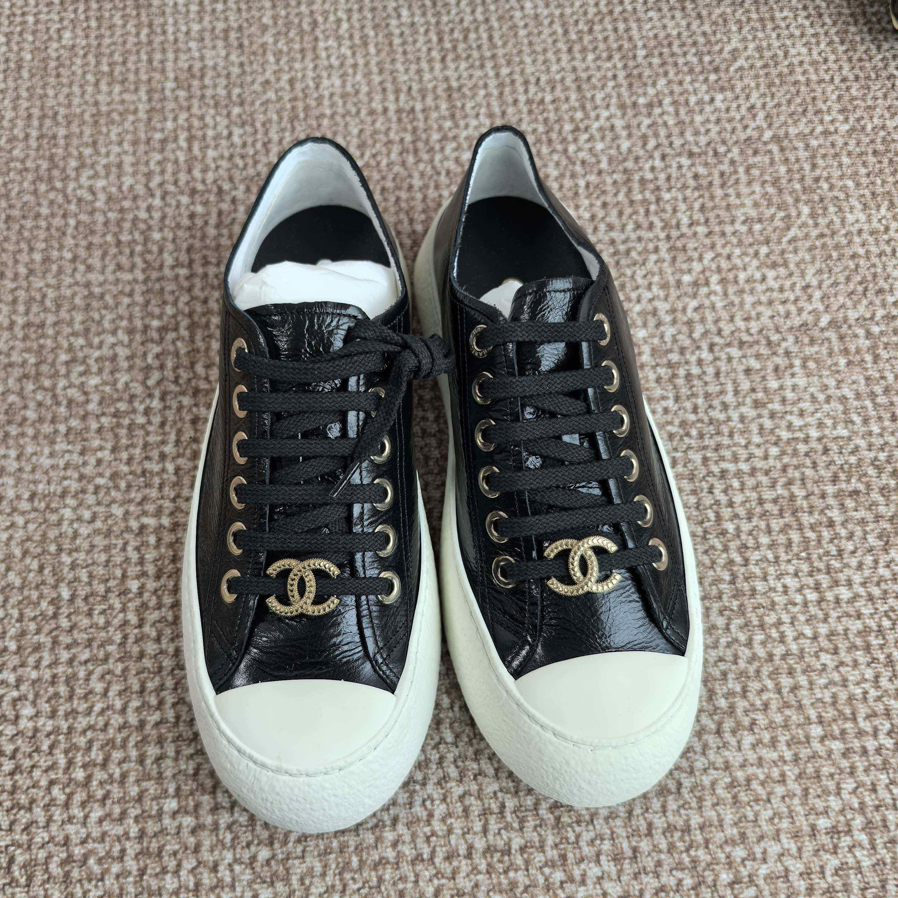 未使用 Chanel/香奈儿 A10895 CHANEL 黑色 平底鞋 全新 37码