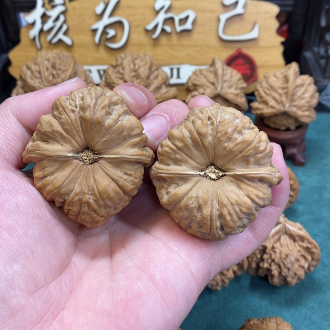 文玩核桃把件南瓜墩46全品
