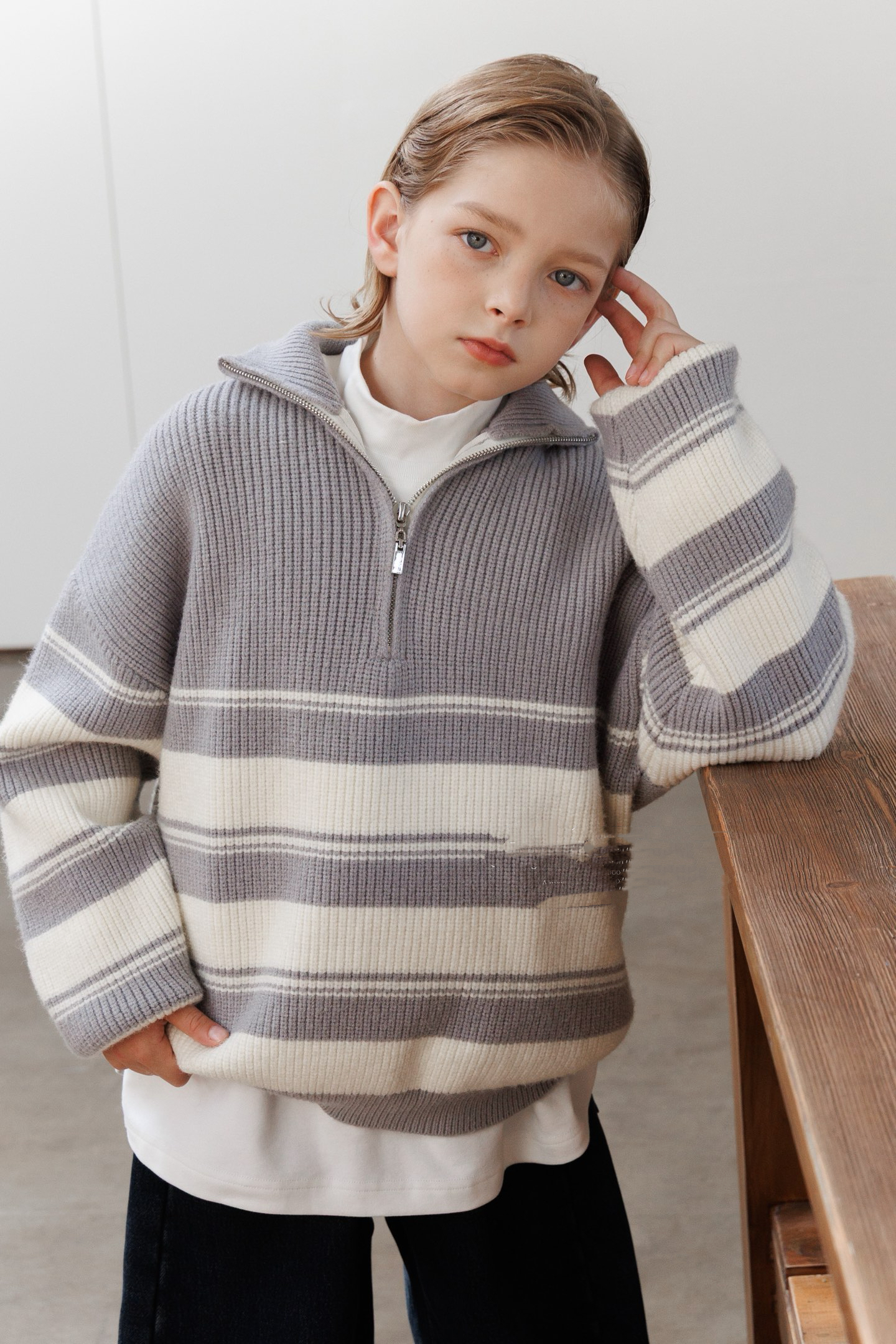 【山屿】中大童加绒运动户外百搭休闲潮流韩版毛衣（770118）