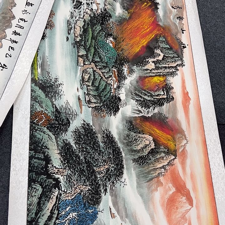 竖款山水作品喜欢欣赏一下吧……