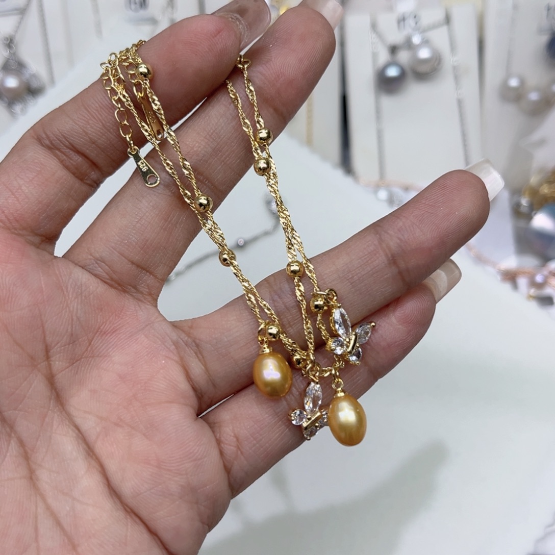 钰***而淡水珍珠戒指合金