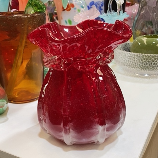 琉璃花瓶高17厘米口径6厘米